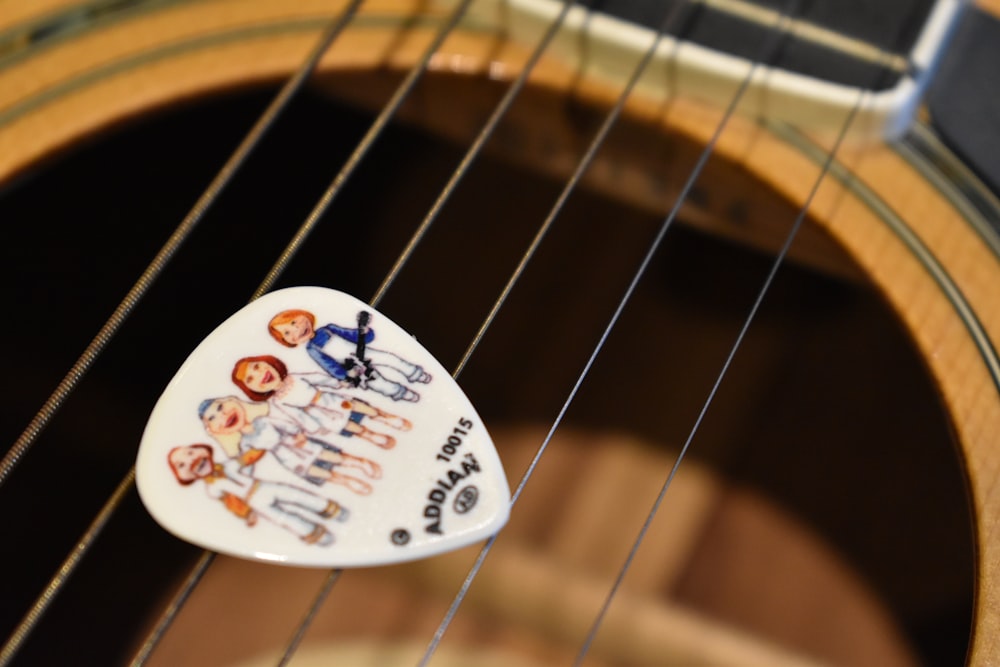 close-up of guitar string