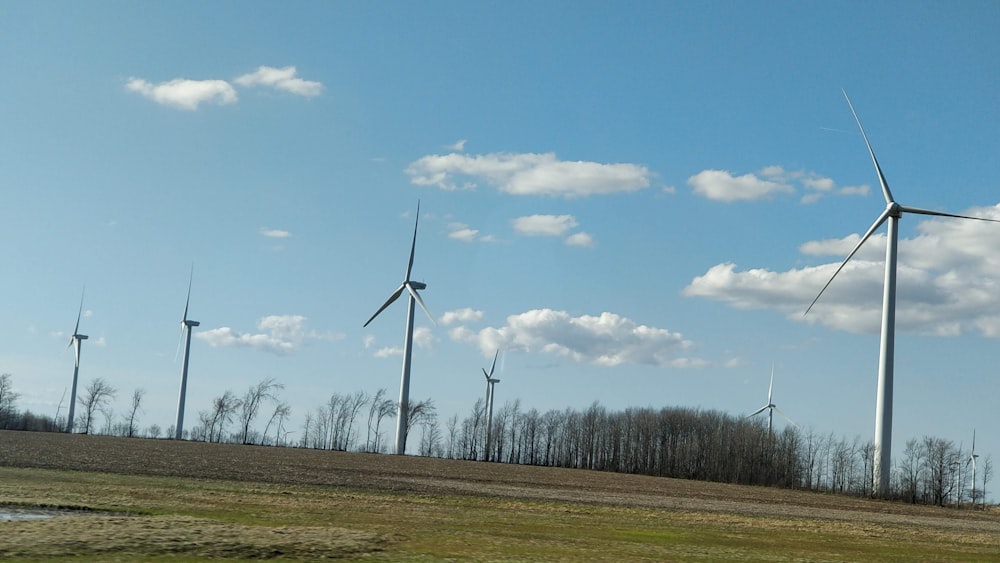 gray wind mills