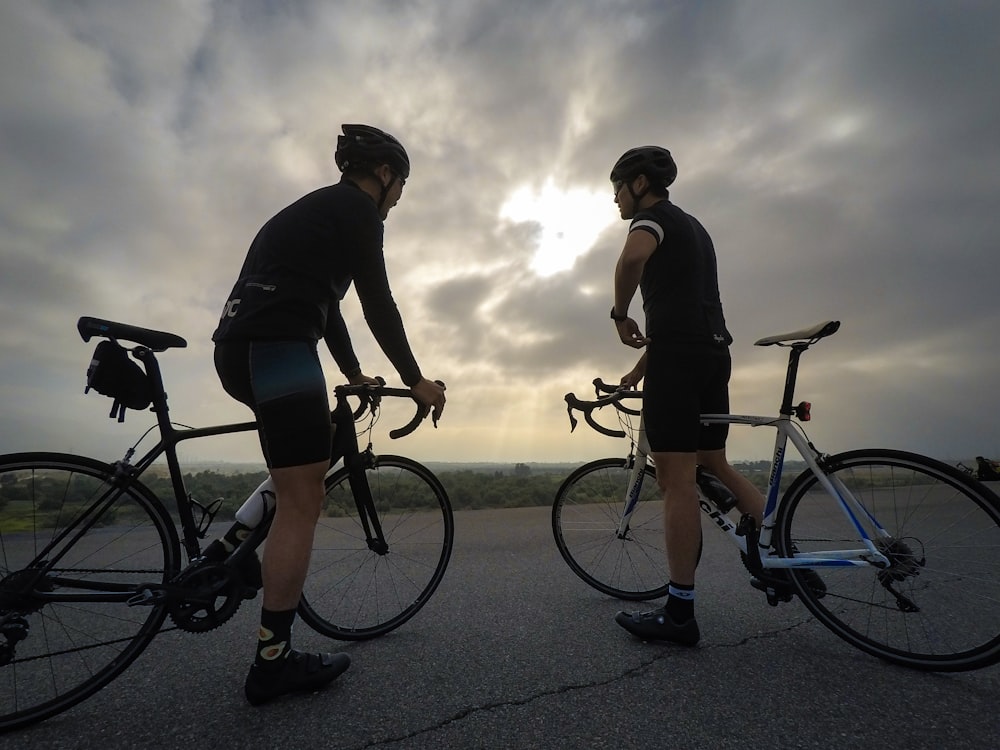 unknown persons driving bicycle