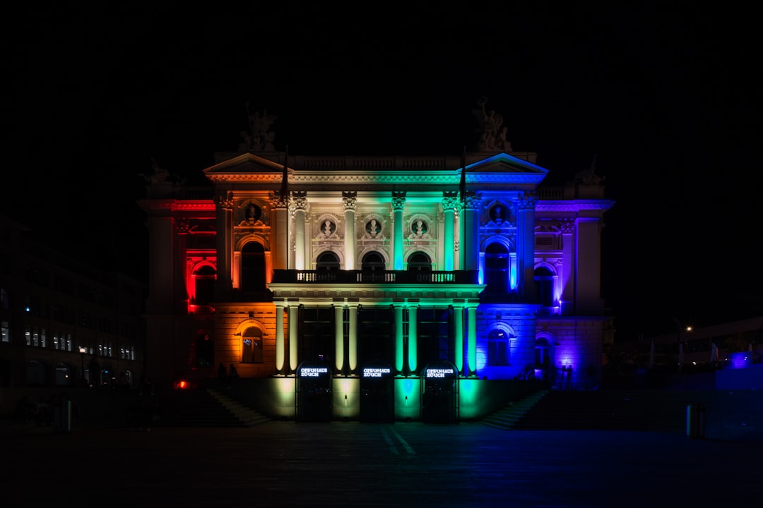 lighted building during nighttime