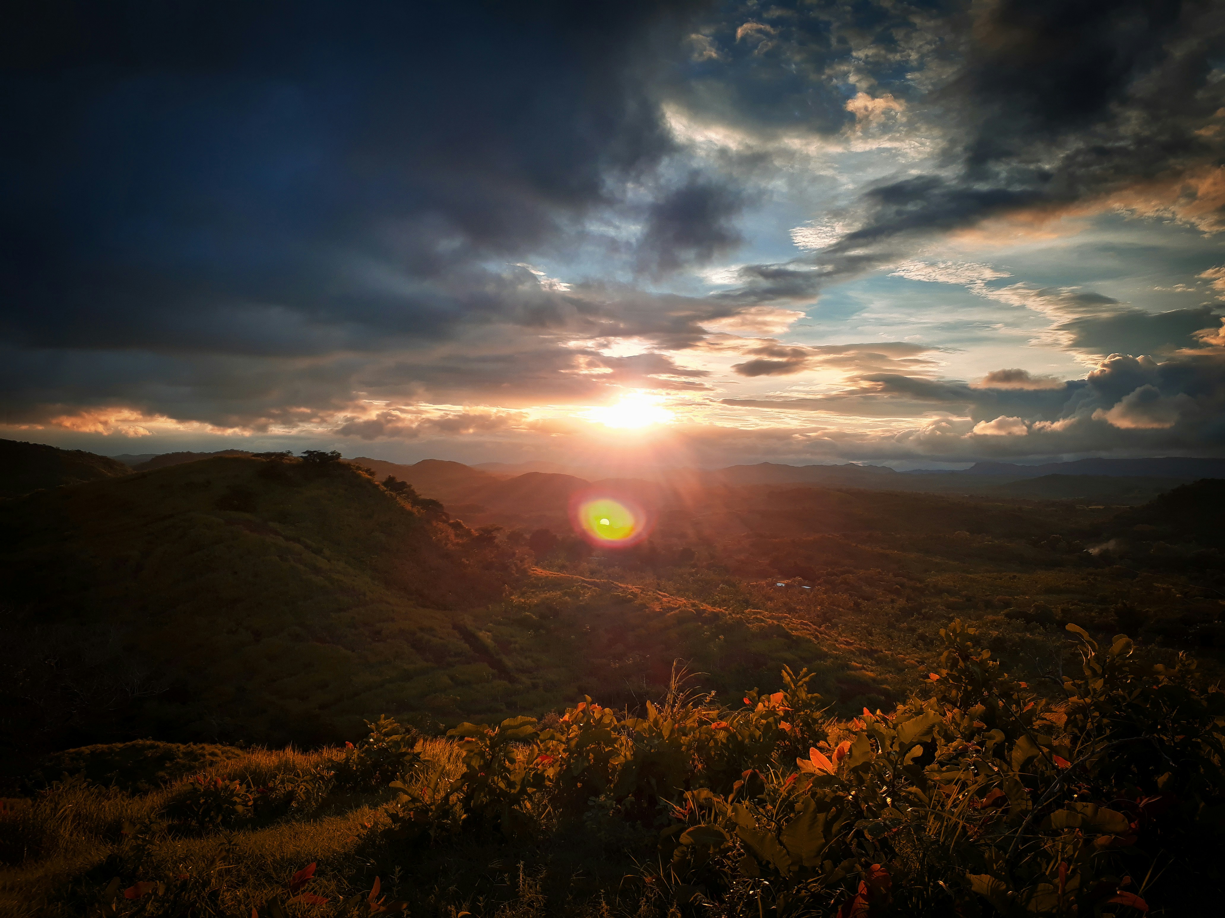 Sunset Over Rolling Hills