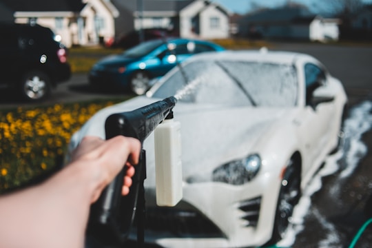 white vehicle