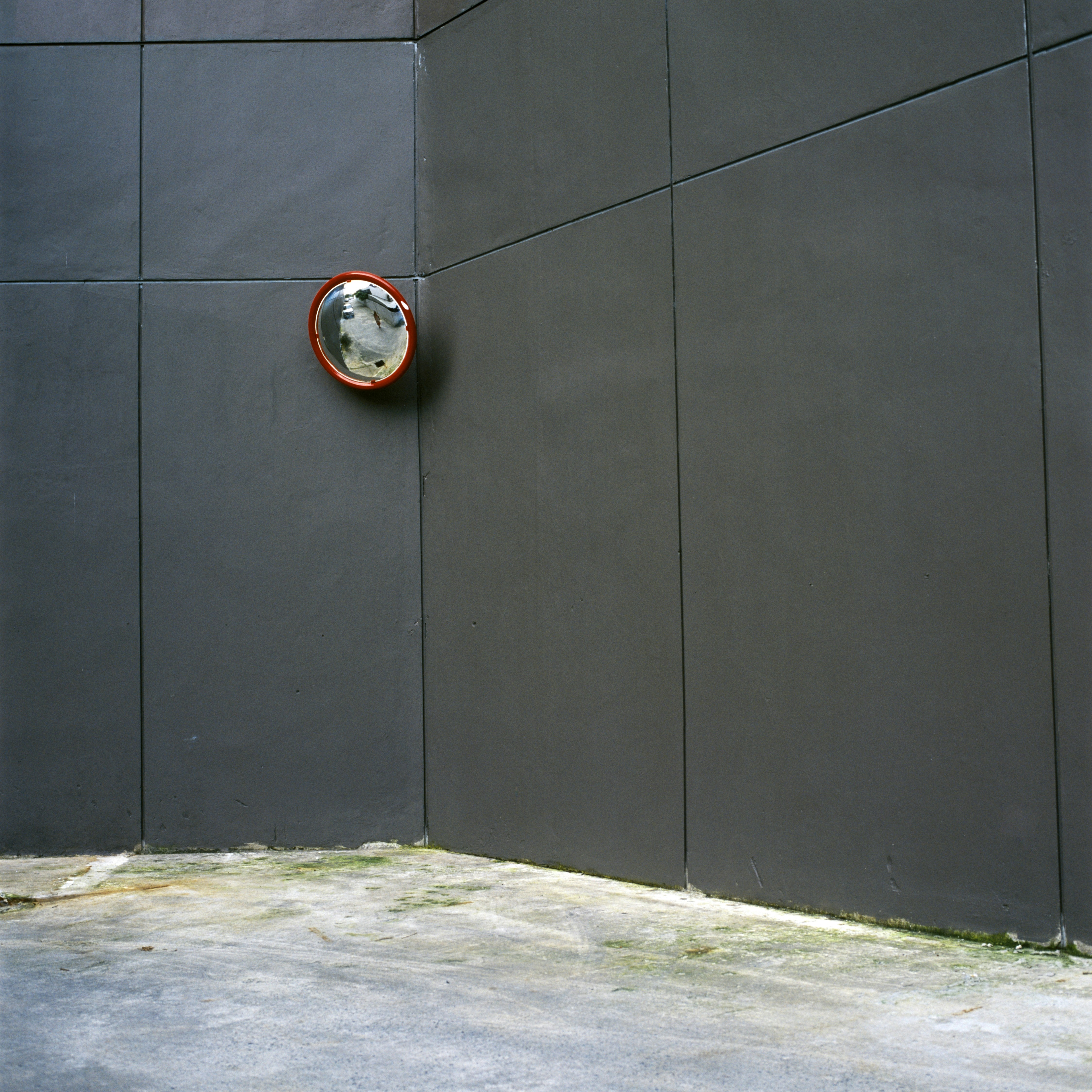 Grey concrete slab corners