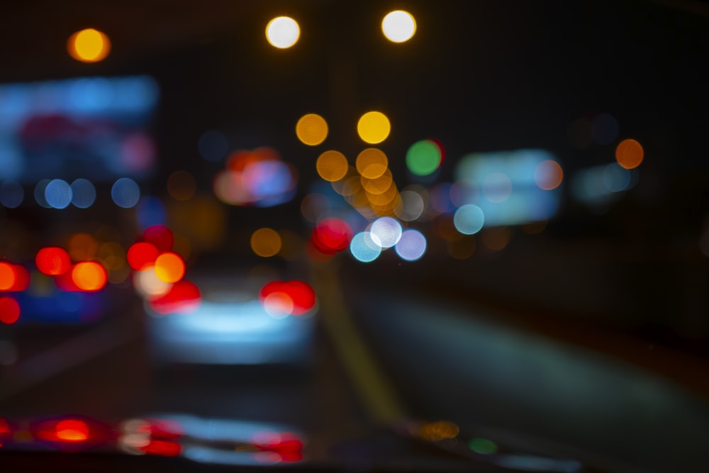 photo of traffic bokeh lights