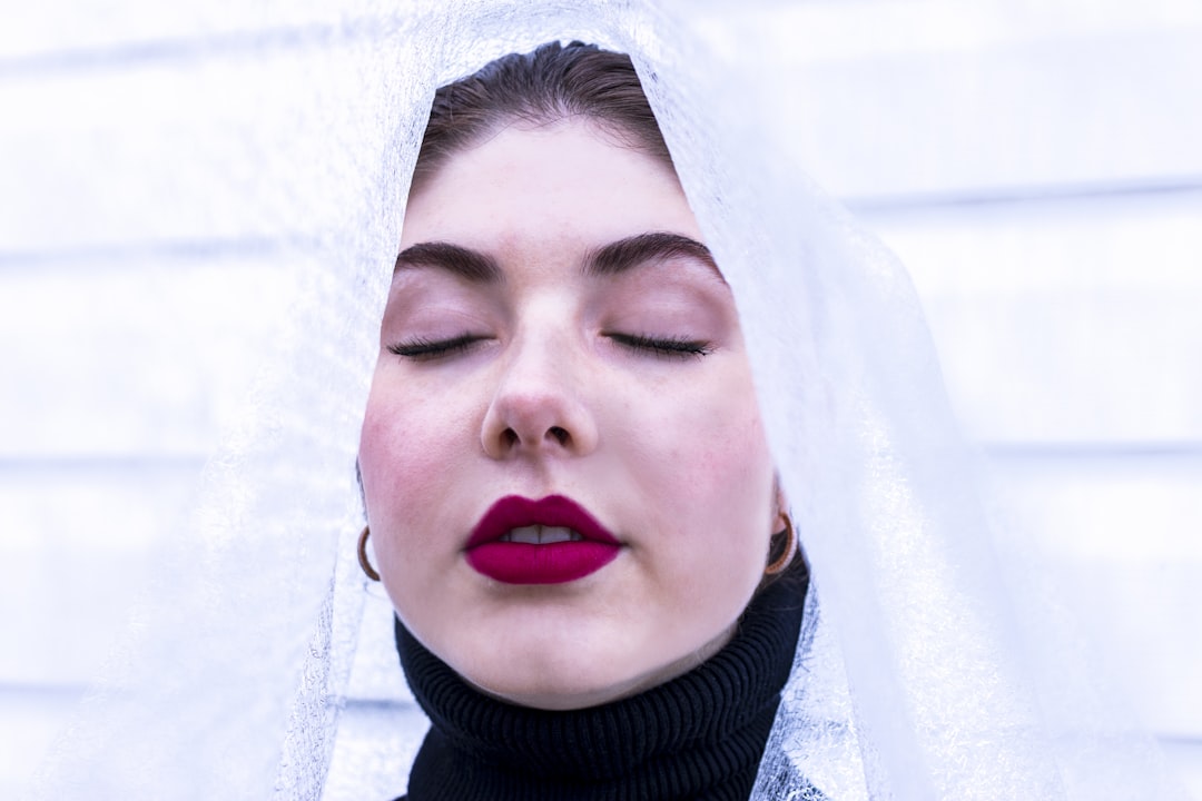 woman wearing wedding veil