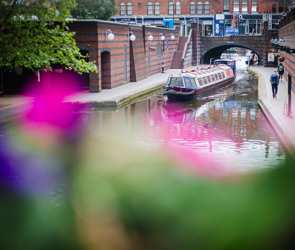 white passenger boat on water