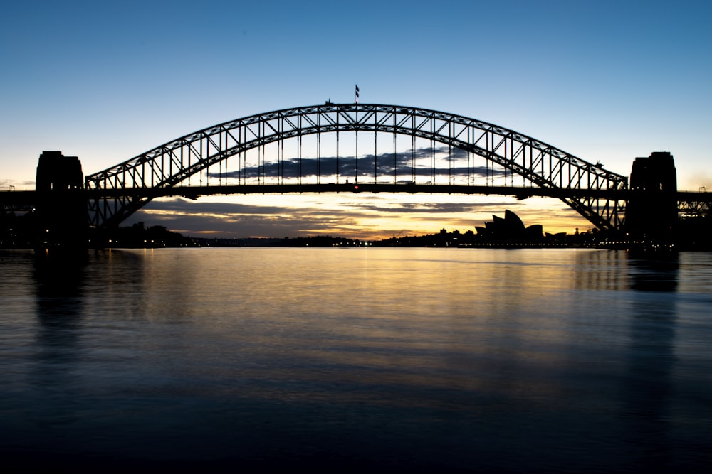 view of bridge during golden hour