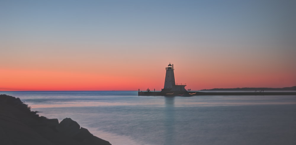 lighthouse during golden hour