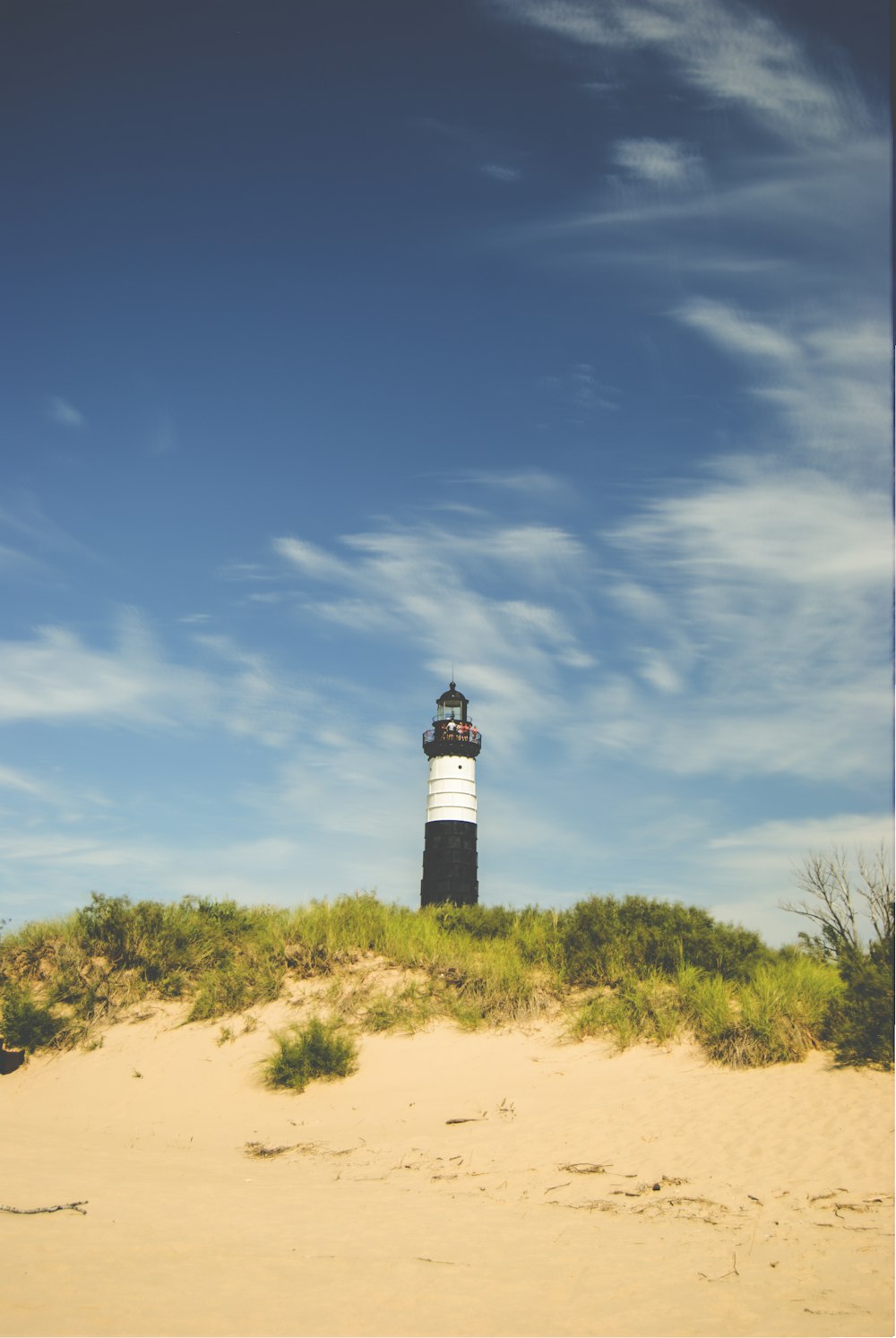 black and white lighthouse