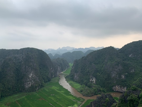 areial photography of river in Hang Múa Vietnam