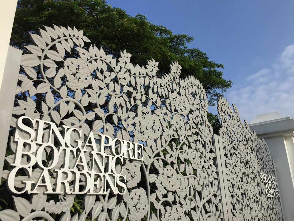 white floral gate