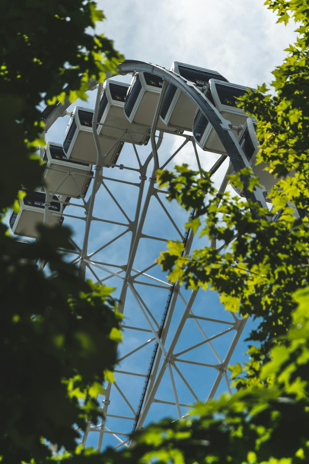 worm's eye view photography of Ferris wheel