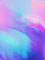 A dreamy composition of layered blues and magentas, evoking a serene feminine energy.
