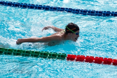 man swimming
