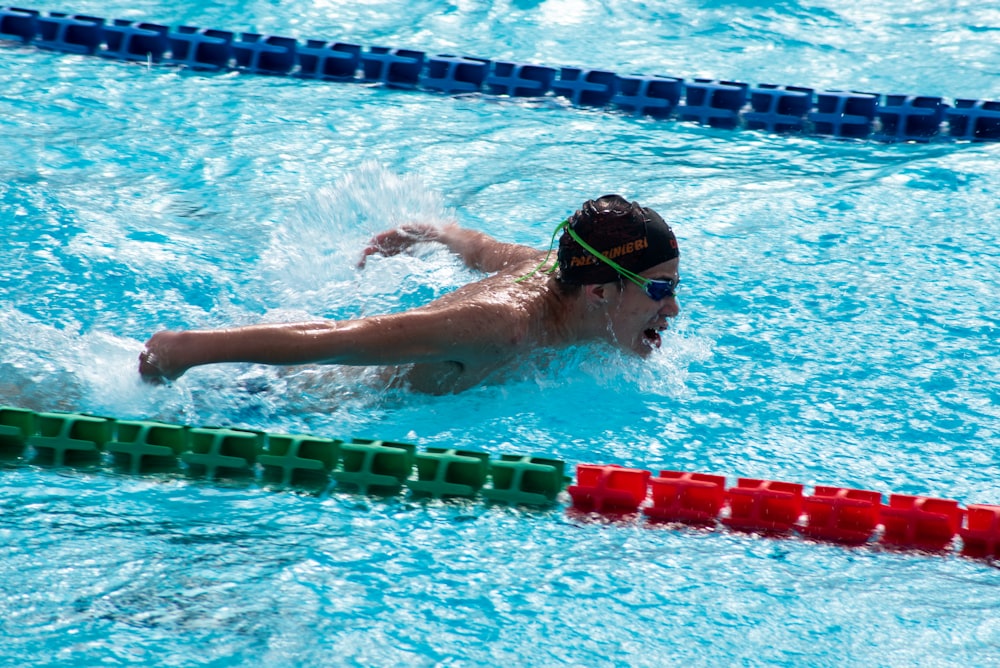 man swimming