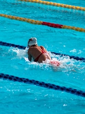 woman swimming
