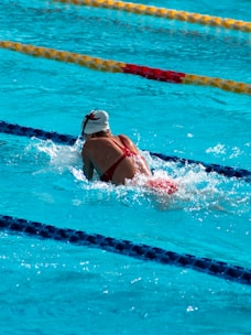 woman swimming