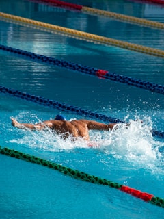 person on swimming pool