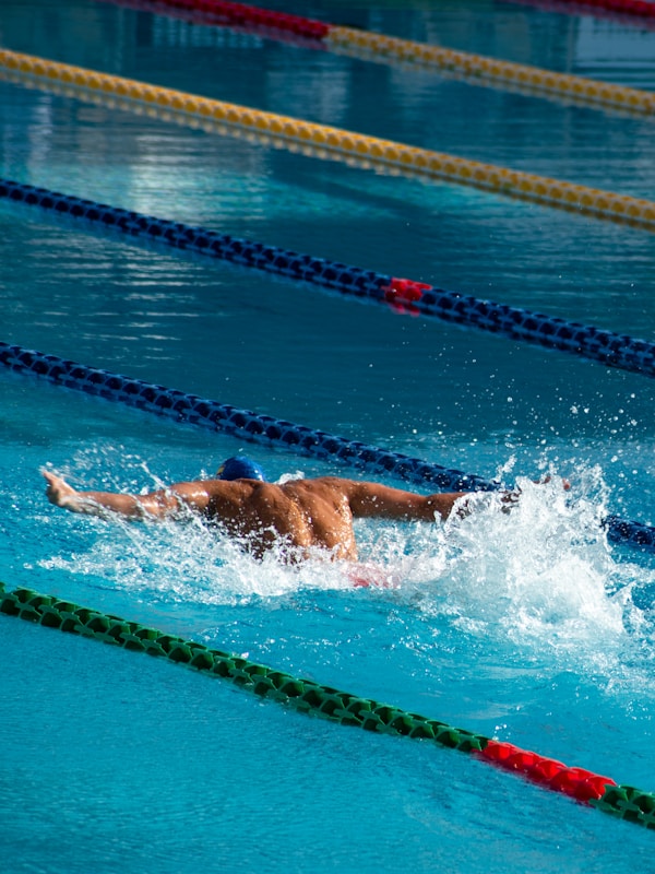 person on swimming poolby Serena Repice Lentini