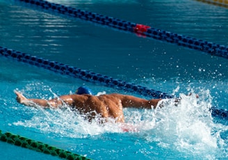 person on swimming pool