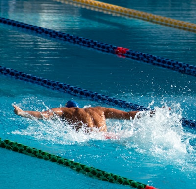 person on swimming pool