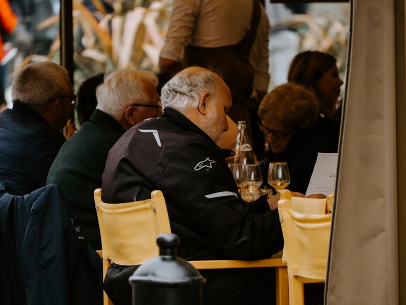 Man sipping wine
