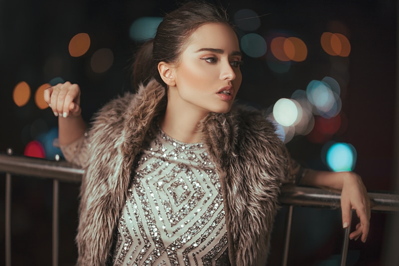 Glamorous fur coat style