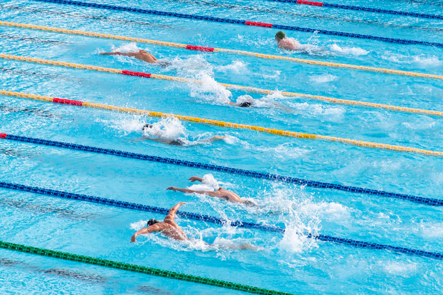 Swimmers at a meet