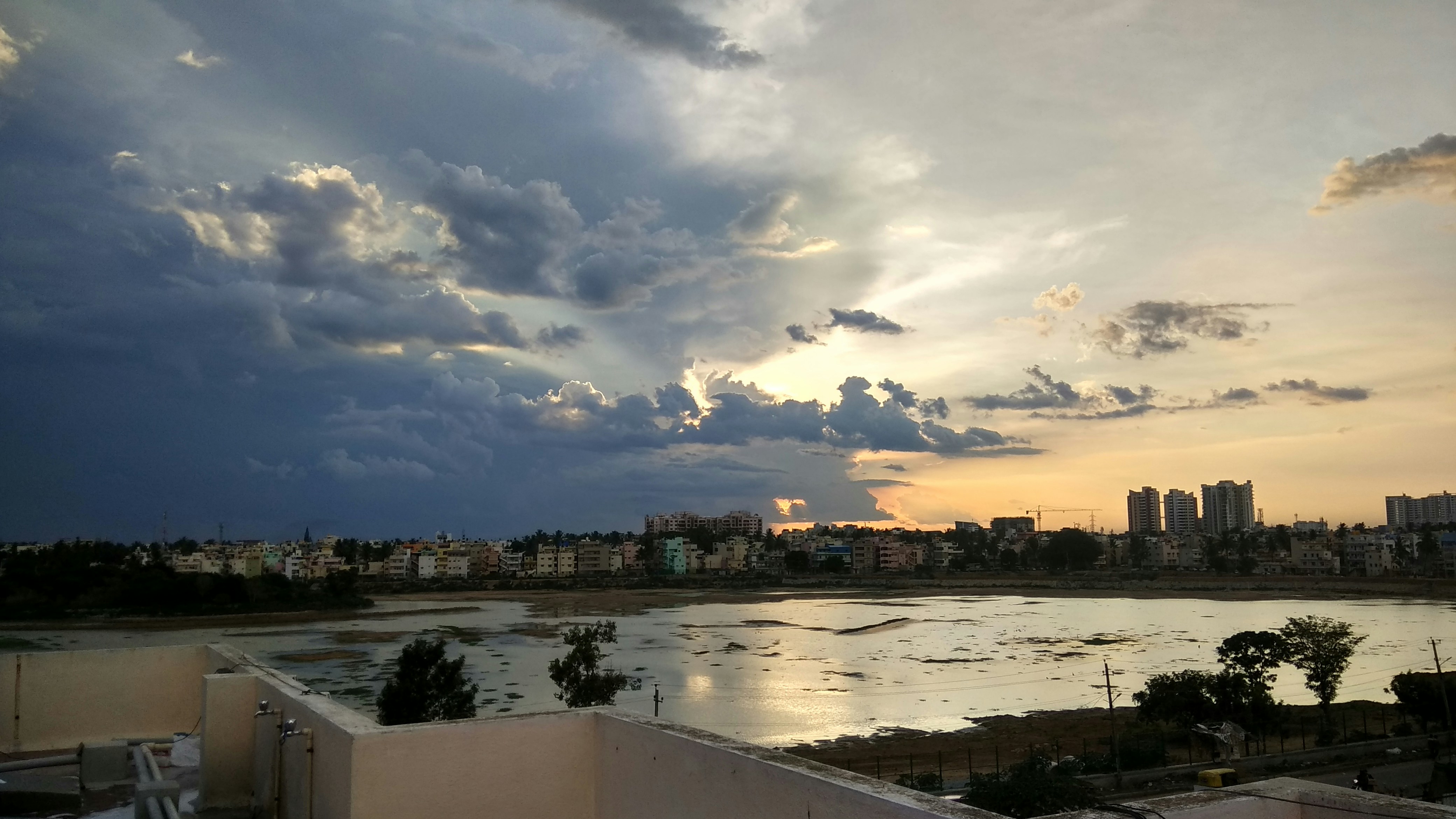 Monsoon clouds over Sarakkai Lake, JP Nagar, Bengaluru, INDIA