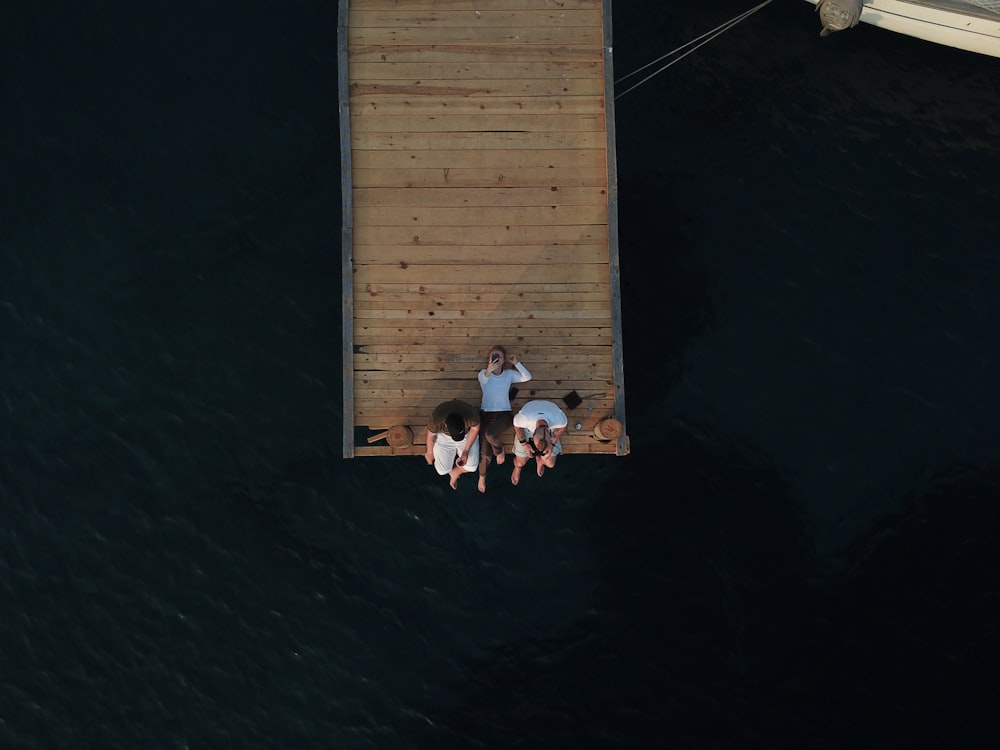 people on dock