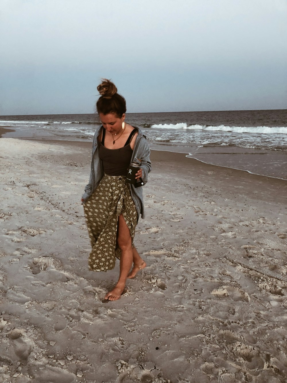 woman on seashore