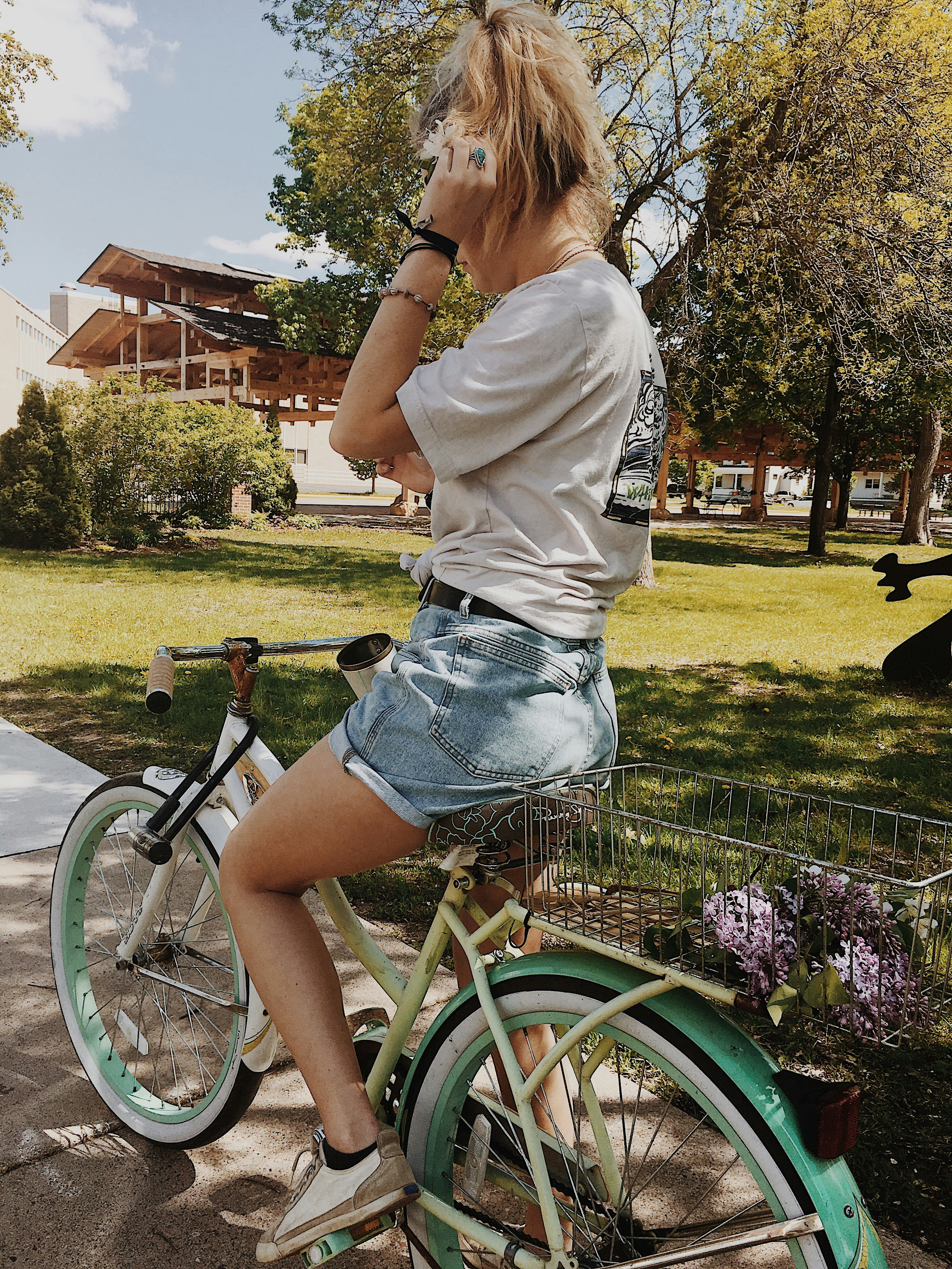 riding a cruiser bike