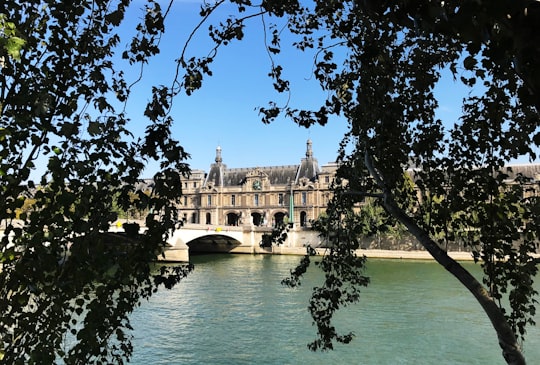 calm body of water in Tuileries Garden France