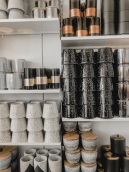 Showcasing containers ready for sale.