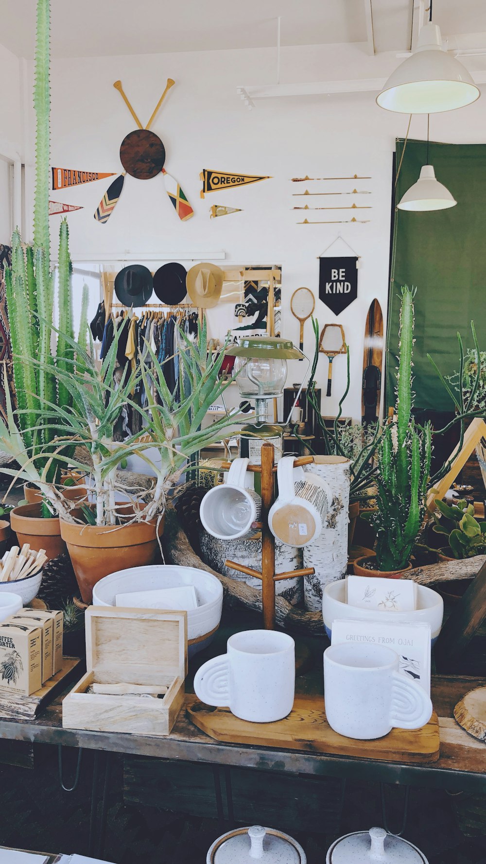 white planters on table