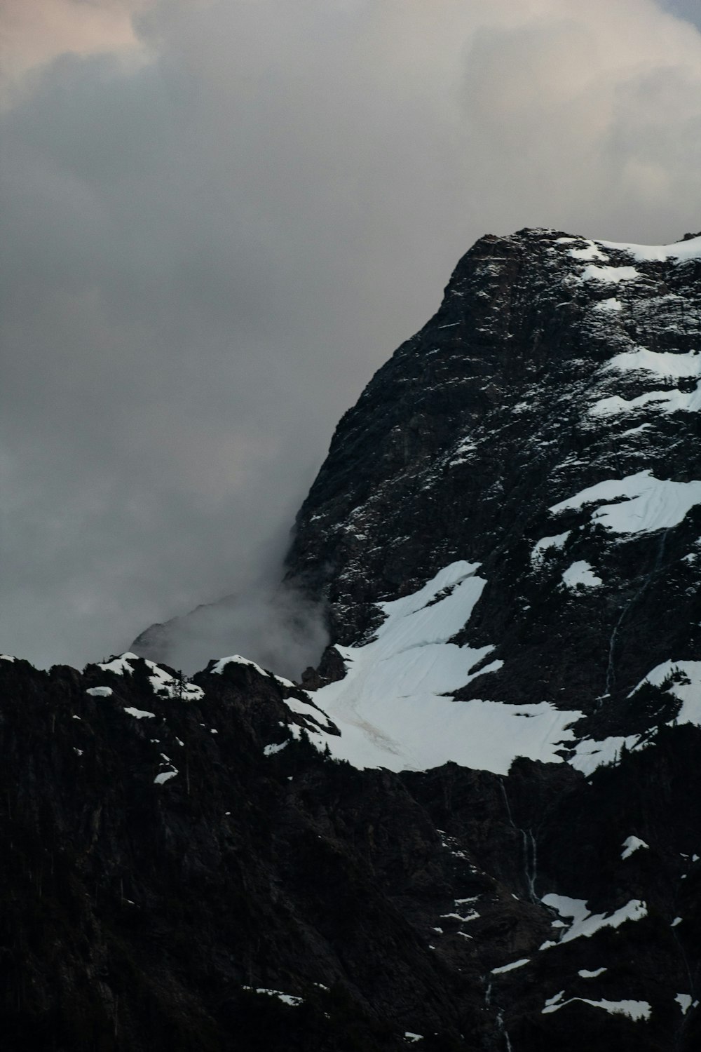 aerial photography of mountains