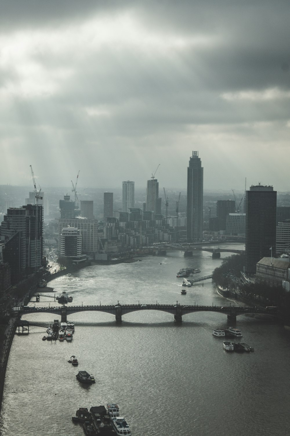 aerial photo high-rise building