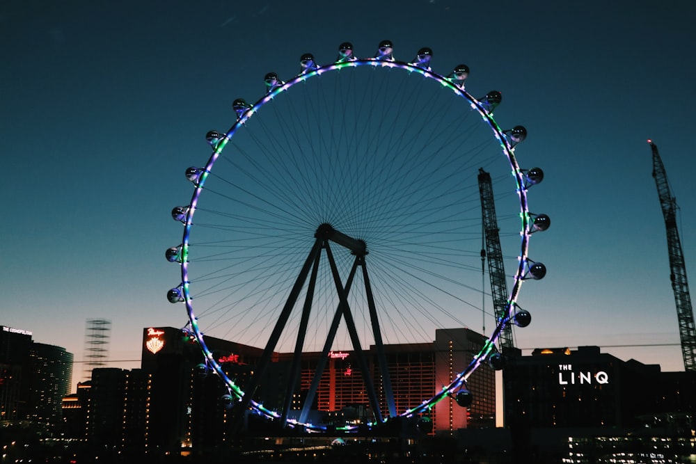 feris wheel during golden hour