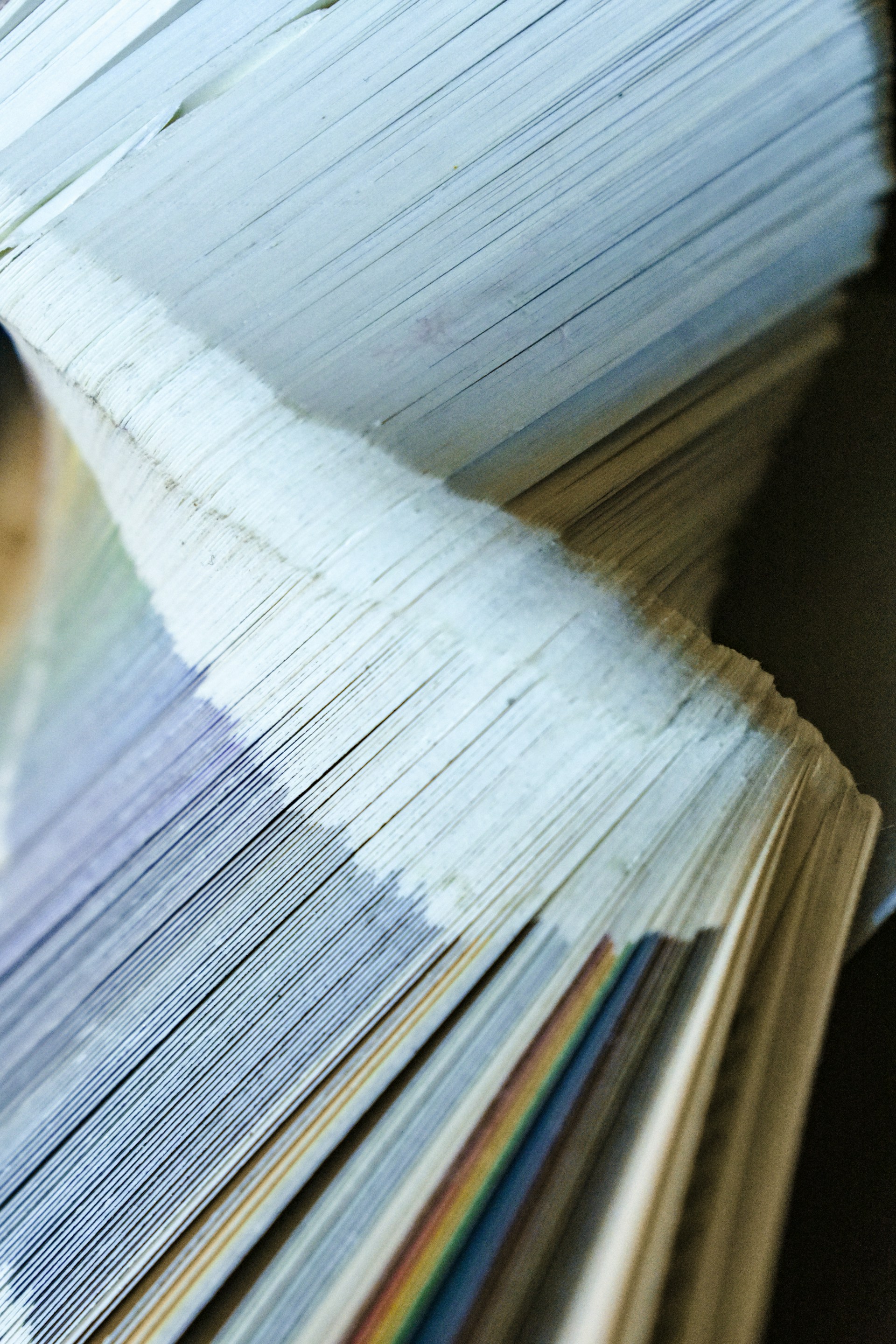 a close up of a stack of papers