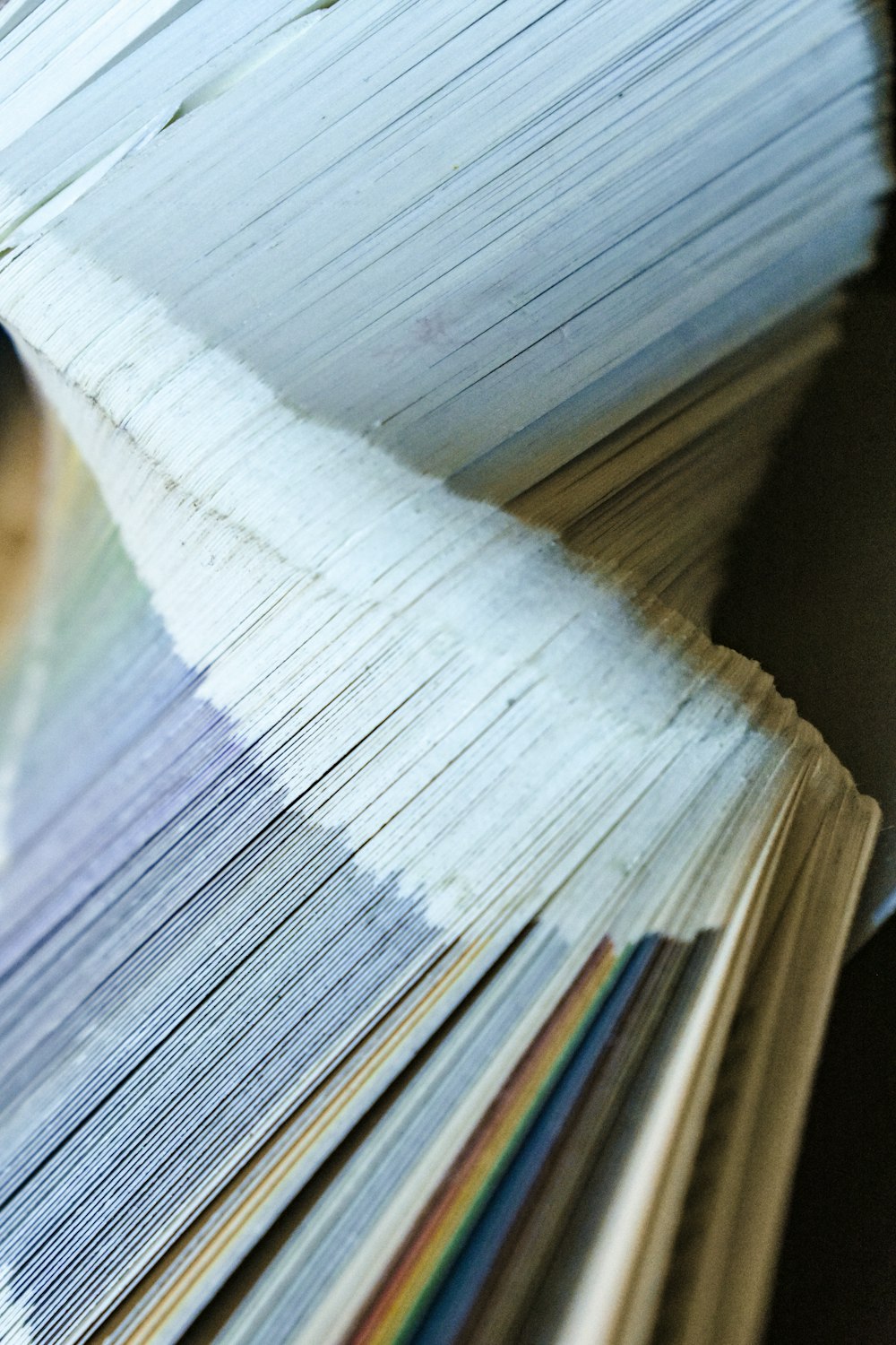 a close up of a stack of papers