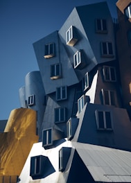 blue and gray concrete building