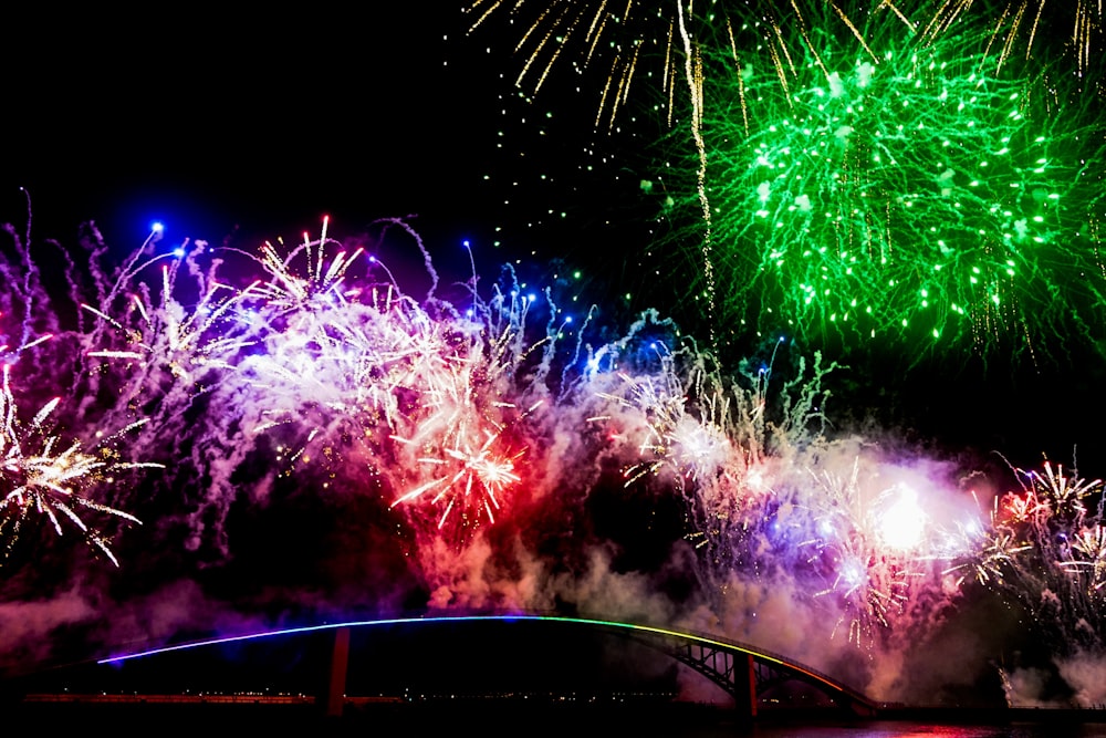 fireworks at night