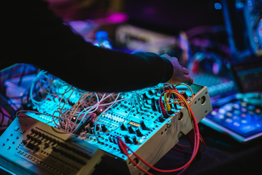 person operating the mixing console