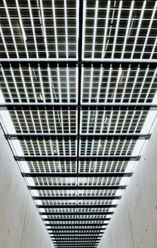 black metal framed building interior