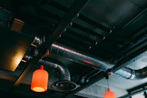 orange pendant lamp photo