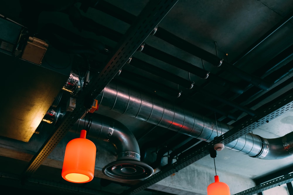 orange pendant lamp photo