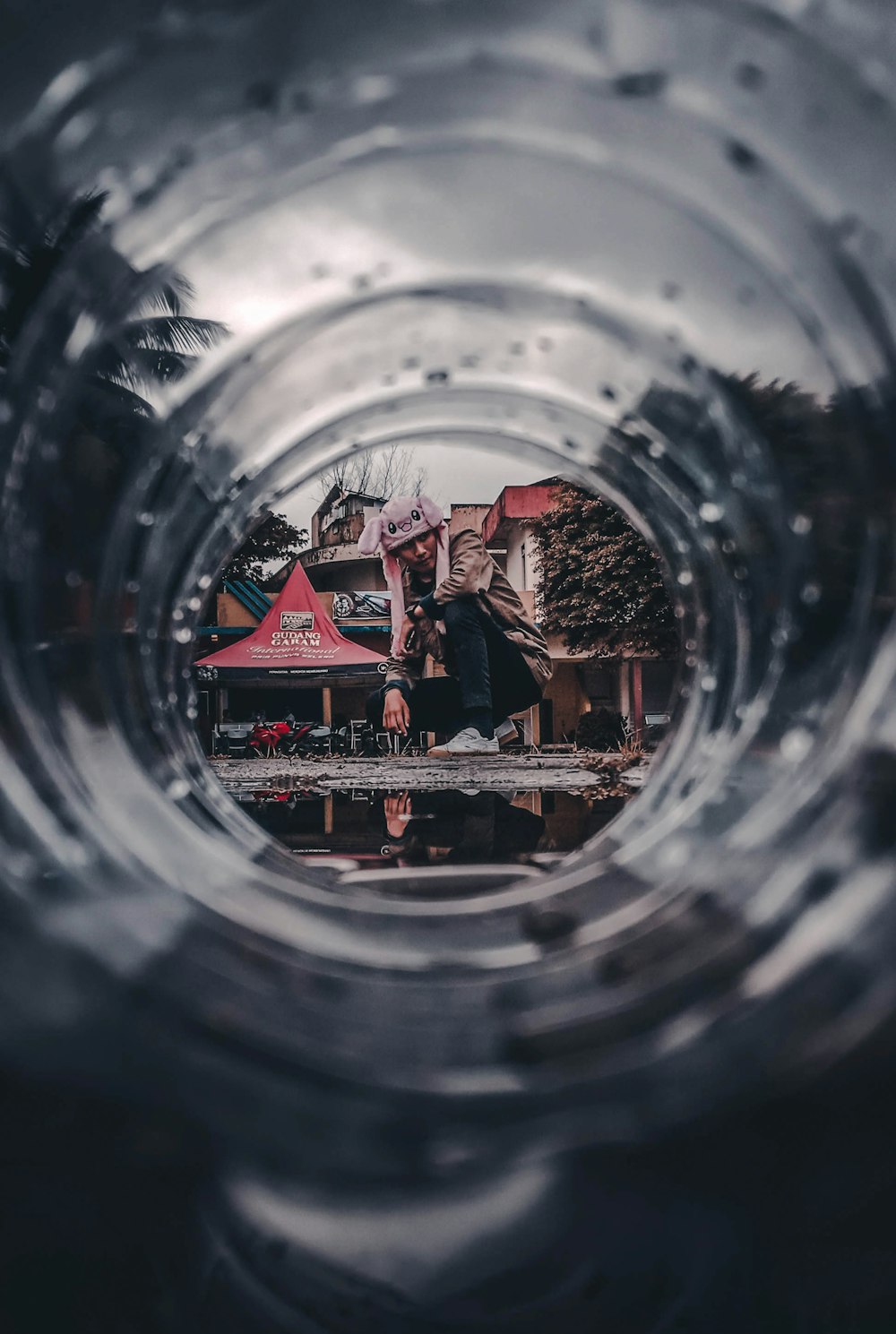 durchsichtige Plastikflasche