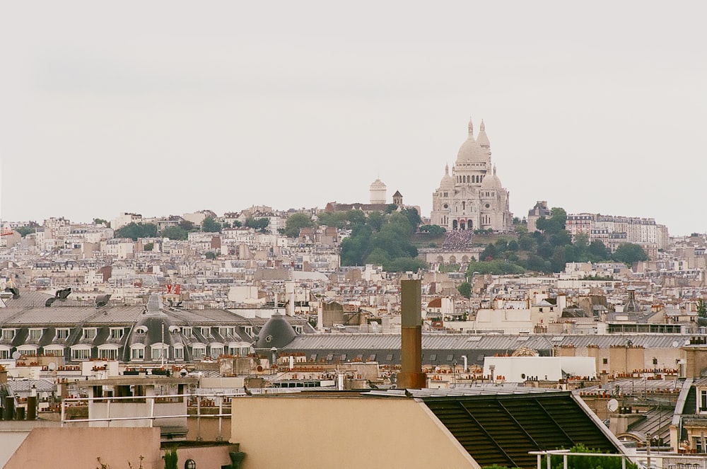 a view of a city from a roof top