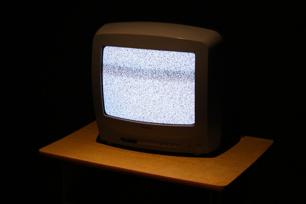 CRT TV turned on