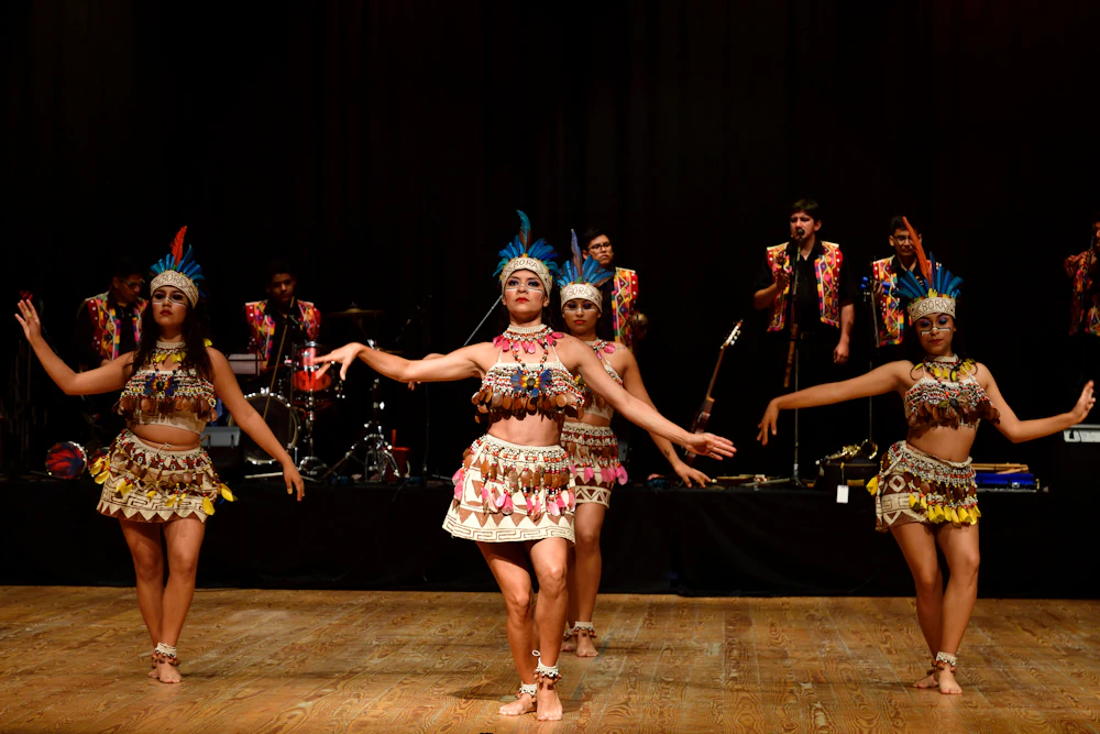 Group of women dancing on stage